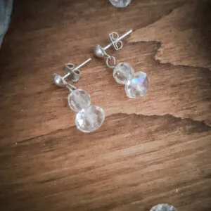 Cute crystal áttetsző mini fülbevaló