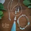 Tassel menta ezüst fülbevaló - Image 6