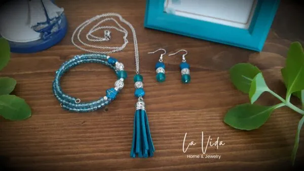 Tassel türkíz fülbevaló - Image 5