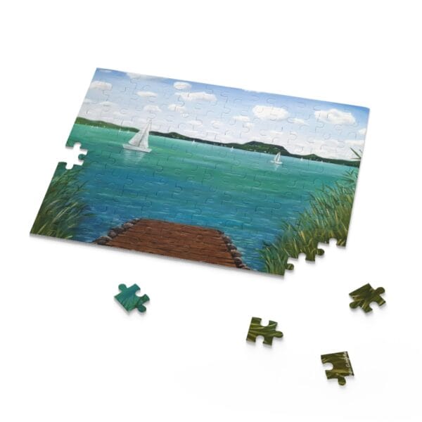 Puzzle - Balaton stéggel - kirakó 120db, A/4 méret