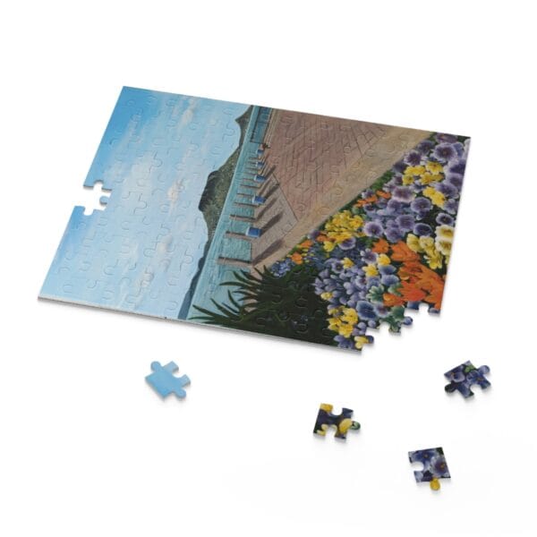 Puzzle - Fonyód árvácskával - kirakó 120db, A/4 méret