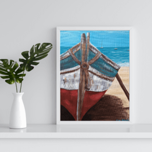 egyedi festmény nappaliba – Gabriella Vida kézzel festett modern kép ajándékba