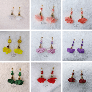 Spring virágbojtos statement fülbevaló