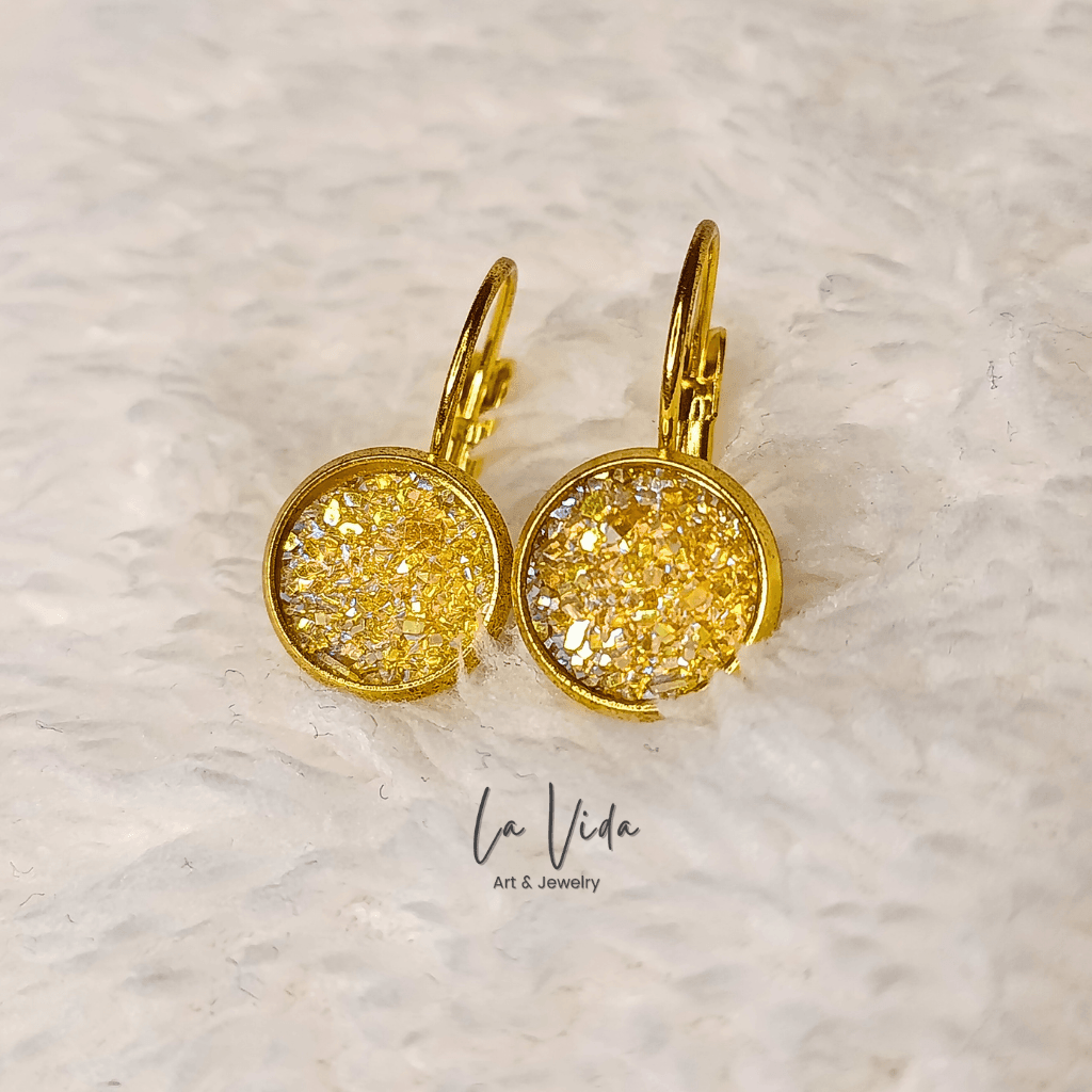 Shine - 10 mm arany francia kapcsos fülbevaló - Image 2