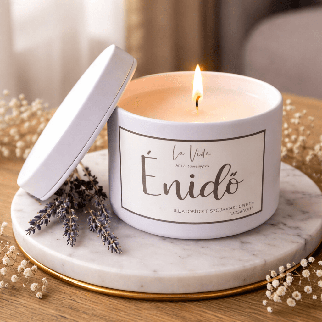 La Vida Art & Jewerly kézzel készített szójaviasz gyertya