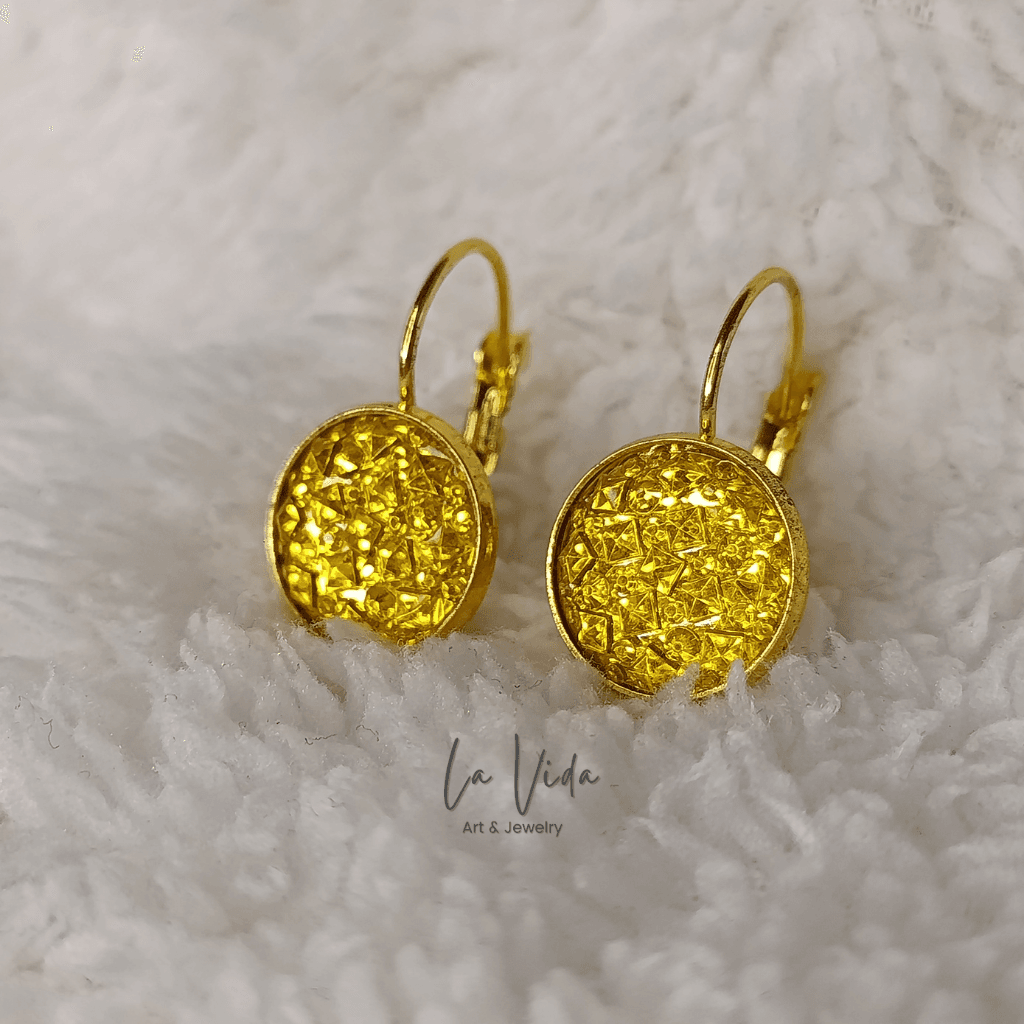 Shine - 12 mm arany francia kapcsos fülbevaló - Image 5