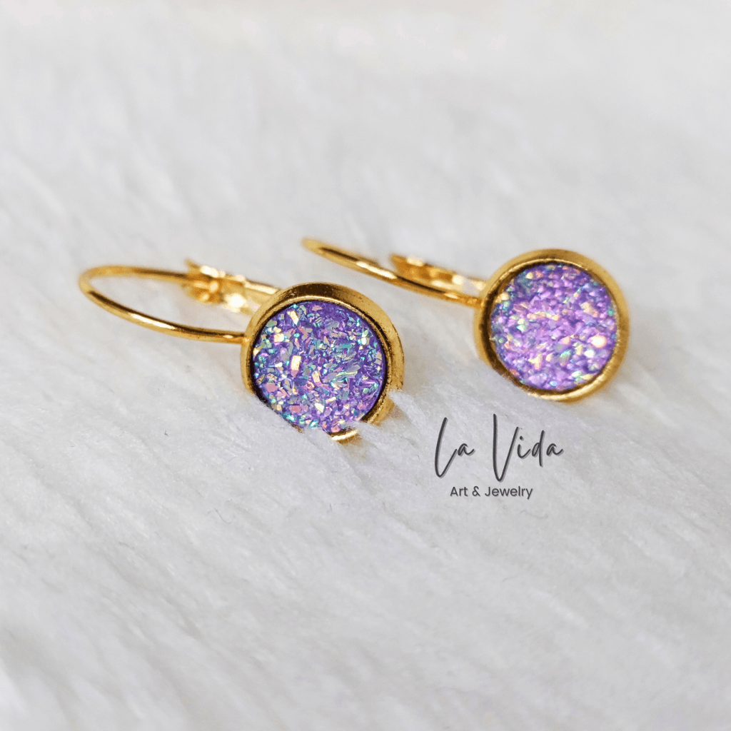 Shine - 8mm arany francia kapcsos fülbevaló - Image 3