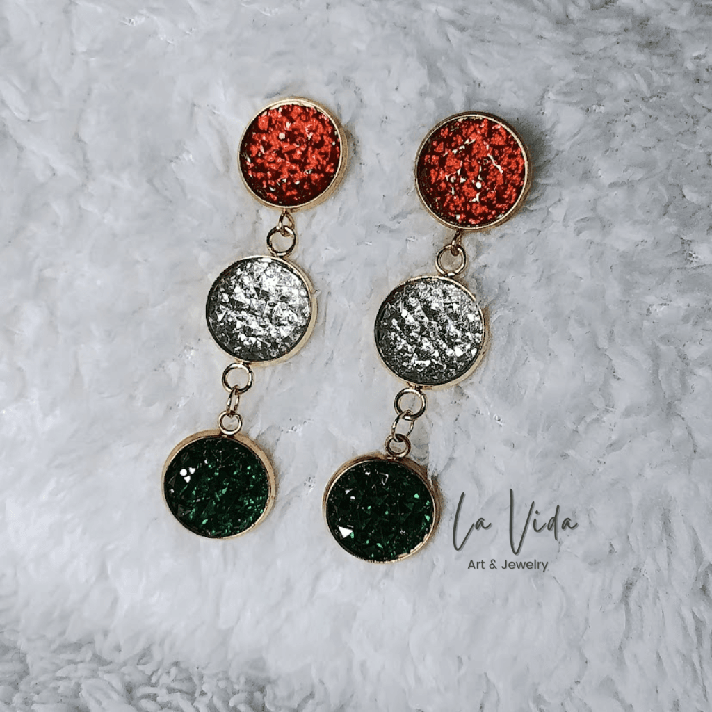 Nemzeti színű fülbevaló - Shine - Image 3