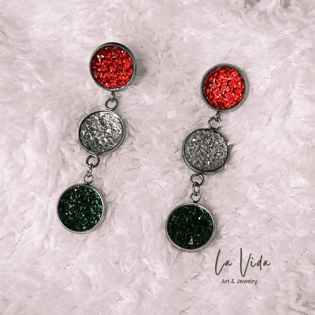 Nemzeti színű fülbevaló - Shine - Image 2