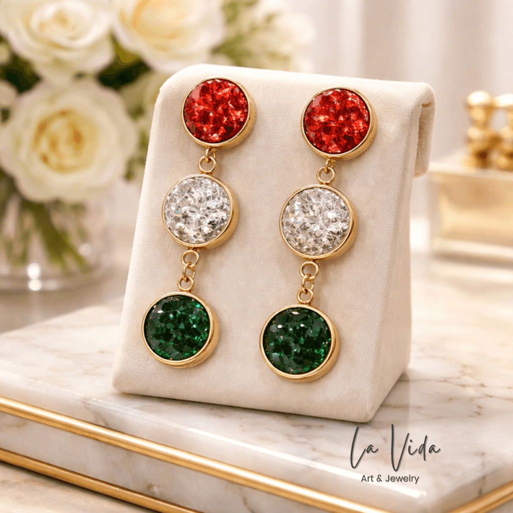 Nemzeti színű fülbevaló - Shine - Image 4