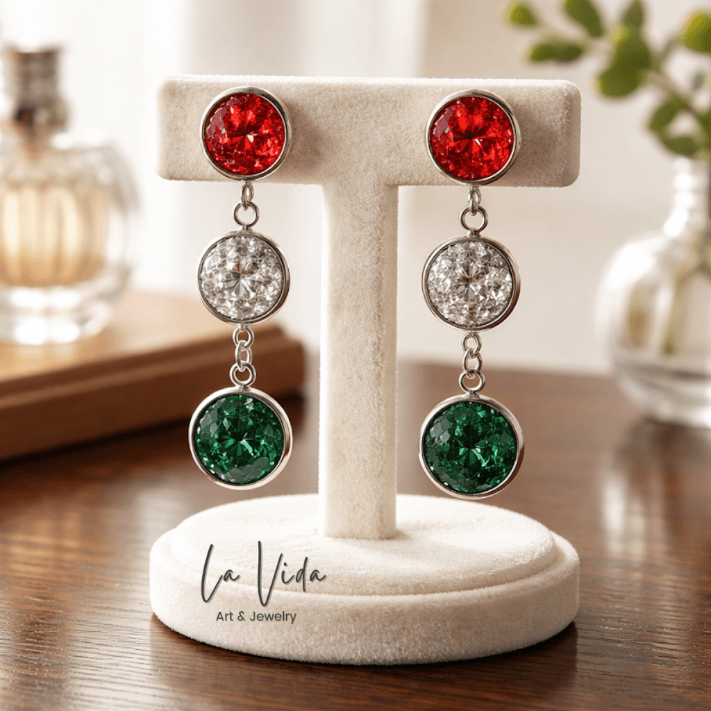 Nemzeti színű fülbevaló - Shine - Image 6