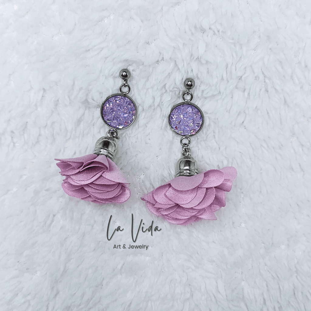 Spring & Shine - virágbojtos statement fülbevaló - Image 11