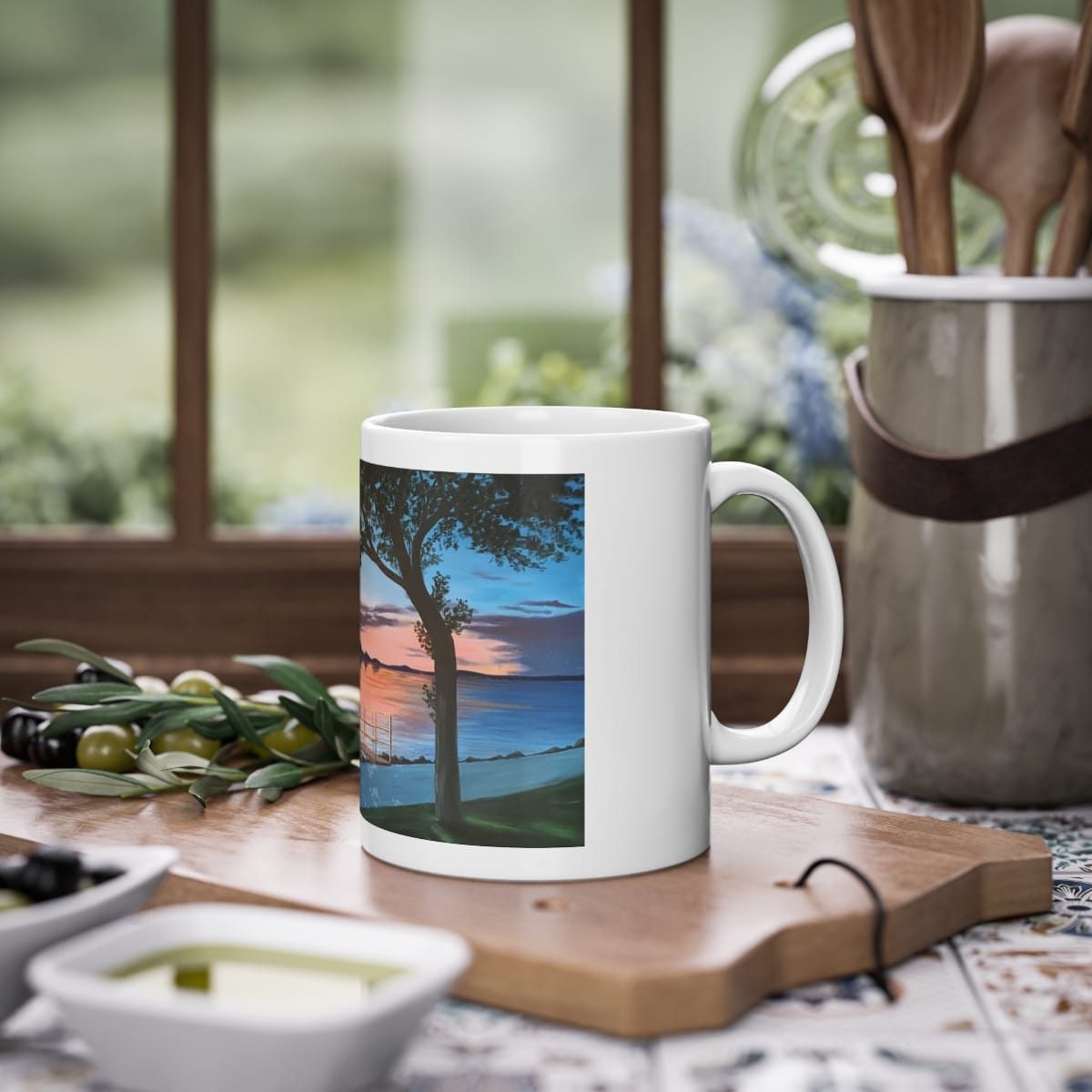 Fonyódi naplemente bögre a konyhában