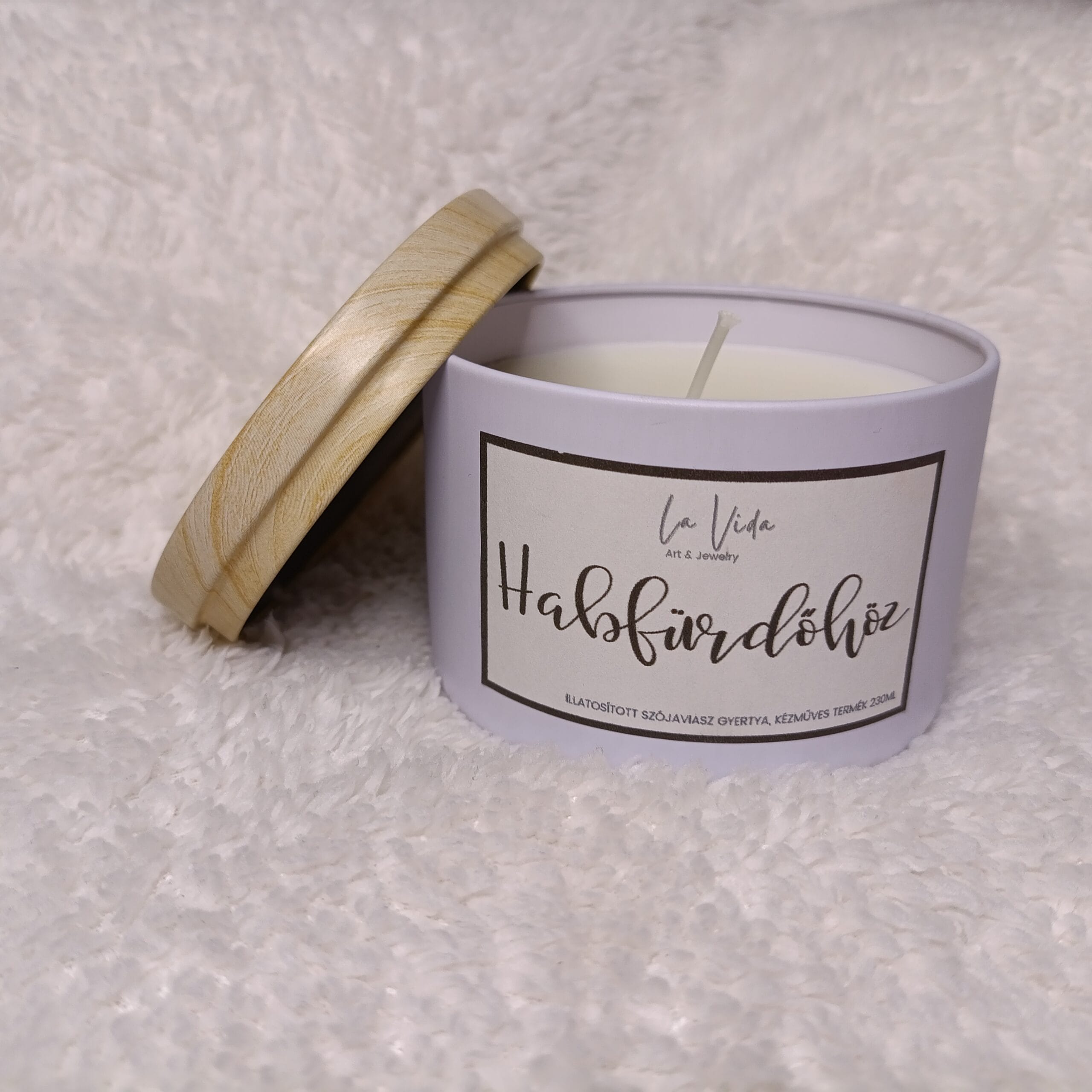 La Vida Art & Jewerly kézzel készített szójaviasz gyertya