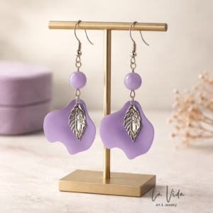 Petal lógós statement fülbevaló