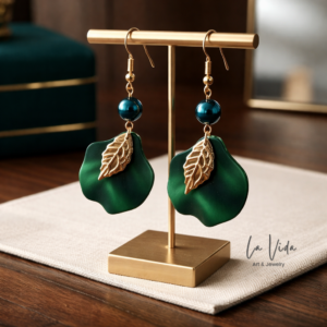 Petal lógós statement fülbevaló